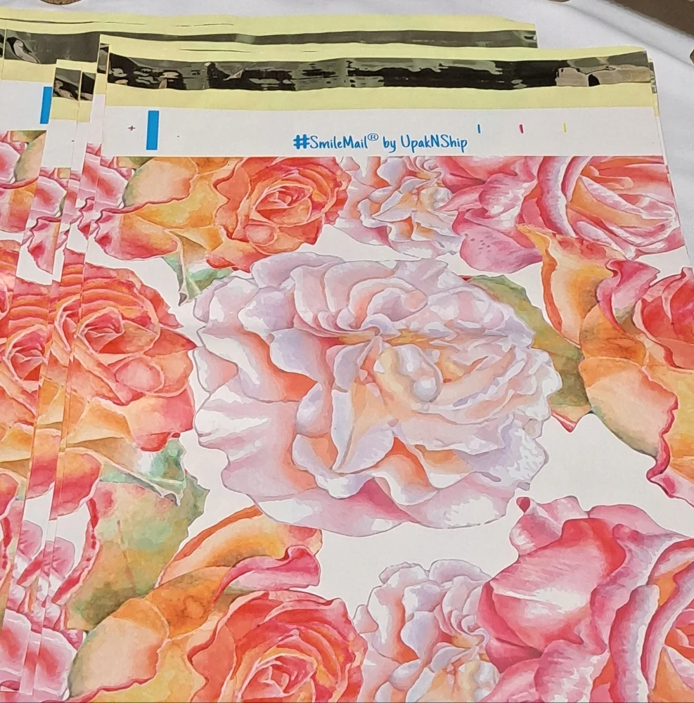 20 Designer Mailers Watercolor Blossoms 10 X 13 Poly Mailers Plus Extra's